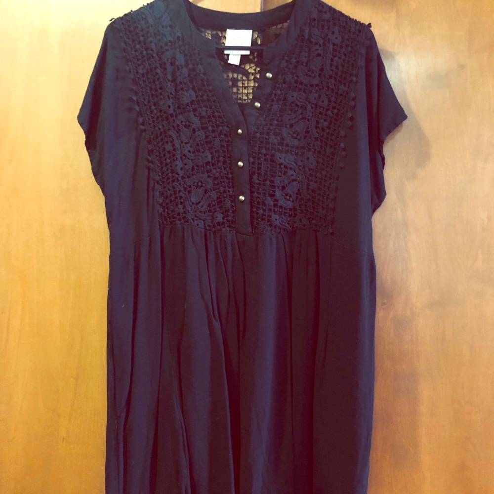 Black boho dress